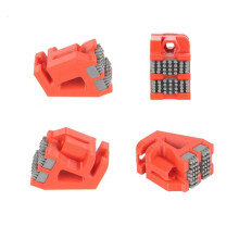 4sets for P1S P1 X1 Series Make Print Cleaner Nozzle Brush for 3D Printer Wiping Parts Orange Red