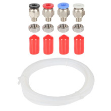 3D Printer Parts Filament Dryer Box PC4-M6 Pneumatic Connector with Nut with 2.5x4mm PTFE Tube for PLA ABS Filaments
