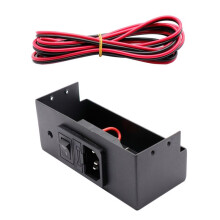 Upgrade for Ender3 CR10 3D Printer Power Shell 220V/110V 12V/24V 360W Power Supply Male Socket with Fuse