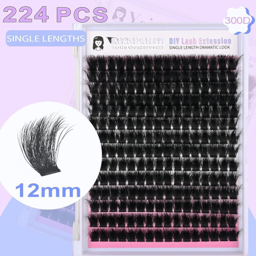 Wispy Mega Volume Lash Clusters D-Curly 300D 12mm 224 stk 2