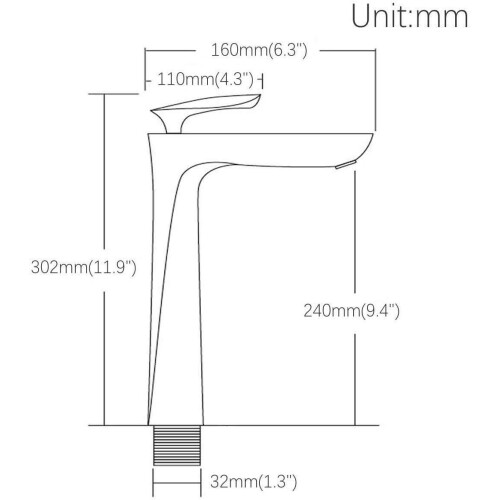 Robinet de lavabo vasque à poignée unique en nickel brossé 1
