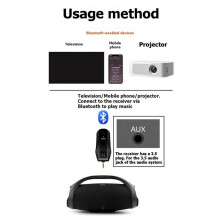 Wireless Microphone Receiver with 3.5mm Connector Audio Receiver for Microphone