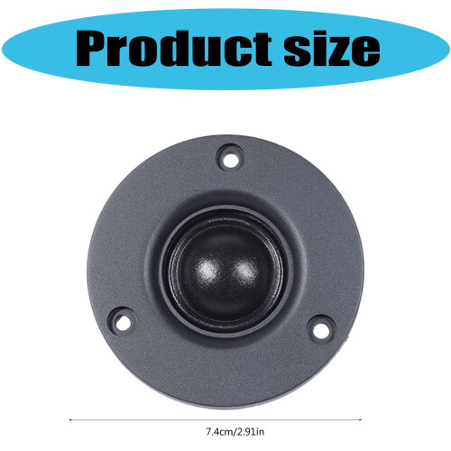 Conjunto de alto-falantes com tweeter de cúpula de seda de 3 polegadas (30W) e 74 mm 2