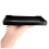 Plateau-repas rectangulaire en plastique noir, lot de 5 3