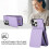 Purple PU Leather RFID Wallet Case for iPhone 15 Plus 5
