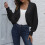 Women's Knit Cardigan Sweater Flared Long Sleeve Open Front 2