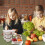 Boîte à lunch bento réutilisable, 4 compartiments, beige, 16,5 x 15,5 x 5,5 cm 3