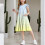 Mädchen-Sommerkleid, hellblau, Rüschenärmel, gestufter A-Linien-Schnitt, Midi 6