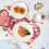 Sets de table Saint-Valentin réutilisables, imperméables, en forme de cœur rouge 6