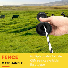 Fence Door Handle Built-in 5M Electrified Rope Ranch Fence Door Handle Electronic Fence Hand Telescopic Door Handle