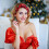 Tiara de Natal feminina com pérolas, strass e cristais. 4
