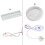 Silikon LED-lysdisplaybase Rund Firkantet USB DIY-sett 2
