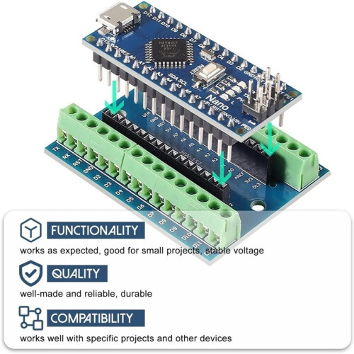 Módulo  Soldado 3 X, Chip CH340 para , com Cabo Micro-USB e Placa de Expansão com 3 X Adaptador de Terminal 2