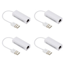 4X Tarjeta de Red USB Tipo C una Rj45 100M Convertidor de Tarjeta de Red Sin Controlador Adaptador de Cable de Red Adaptador Ethernet B