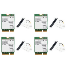 4X AX211NGW+Dual Antenna WiFi 6E M.2 Key E CNVio2 2.4Ghz/5Ghz Wireless Network Card 802.11Ac 5.2 Adapter