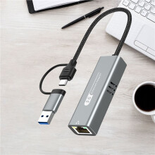 4X Adaptador Ethernet USB 3.2 A 5 Gbps RTL8157 Convertidor de Red RJ45 de 5000 Mbps para Computadora Portátil Compatible con para 5G, 2.5G, 1G, 100