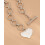 Colar com pingente de coração grande em aço inoxidável para mulheres, 45 cm (18 polegadas). 6