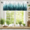 Silueta stromu Teal Forest Valance 107,5 x 30,5 cm 2