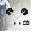 Mountain Bike Side Mirror Set Black Waterproof Drop 8