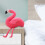 Flamingo pluche knuffelkussen, wasbaar, klein 6