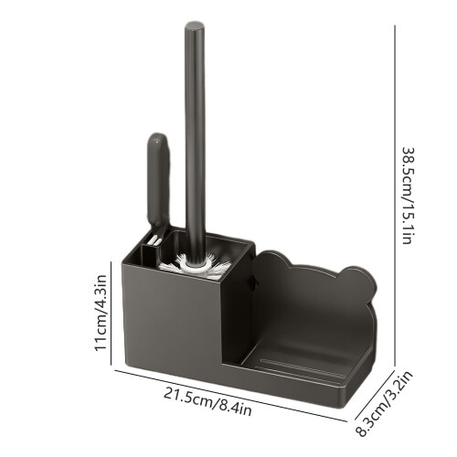 Porte-brosse de toilette mural en plastique avec système d'évacuation 2