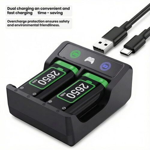 Base de carga tipo C para mandos de Xbox Series con doble puerto 1