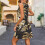 Vestido midi marrom sem mangas com decote em V para adolescentes. 5