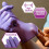 Gants jetables en nitrile violet, imperméables, 4 mil 7