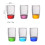 Colored Base Shot Glass 1.5 oz Clear Heavy Bottom 2