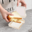 Reusable sealed sandwich container transparent 1 piece 2