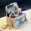 Make-up organizer tas, verticaal staand, draagbaar, groot 2