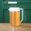 Pichet en plastique avec couvercle, grande capacité 2,5 L 3