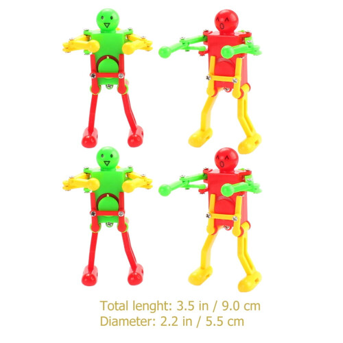 Wind Up Robot for Adults4pcs Portable Dancing Clockwork 1
