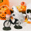 Halloween-Geist und rosa Kürbis, Harzfigur, 1 Stück 5