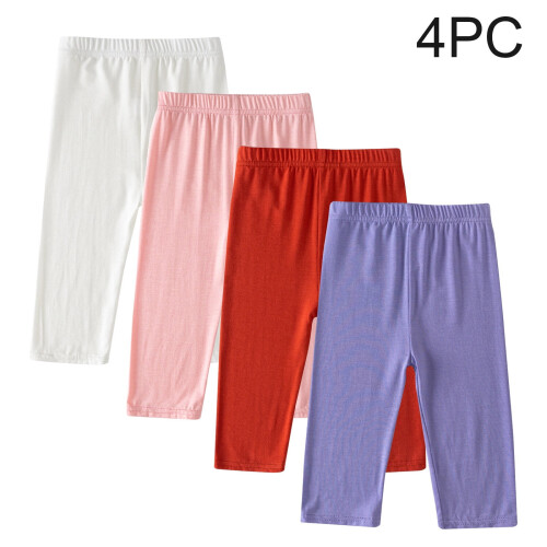 Girls Capri Leggings 3/4 Length 4 Pack Solid Colors for 1