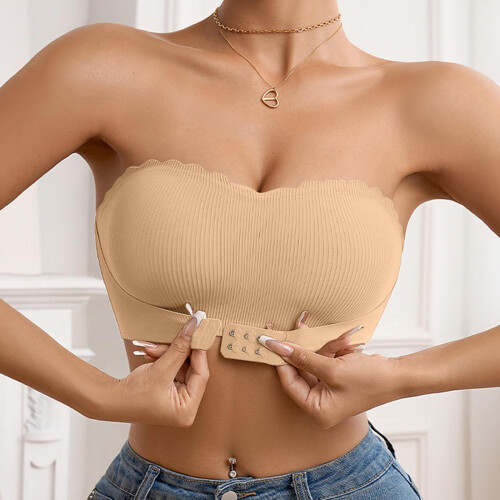 Women's Front-Closure Strapless Bra Rose Gold S 1