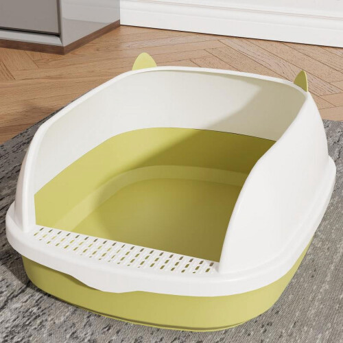 Cat Litter Pan Durable Anti-Splash with Sifting Pedal 1