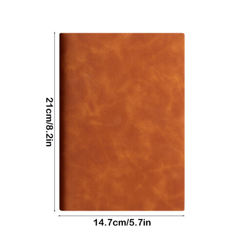 Caderno com capa de couro sintético macio 8,2 x 5,7 polegadas 2