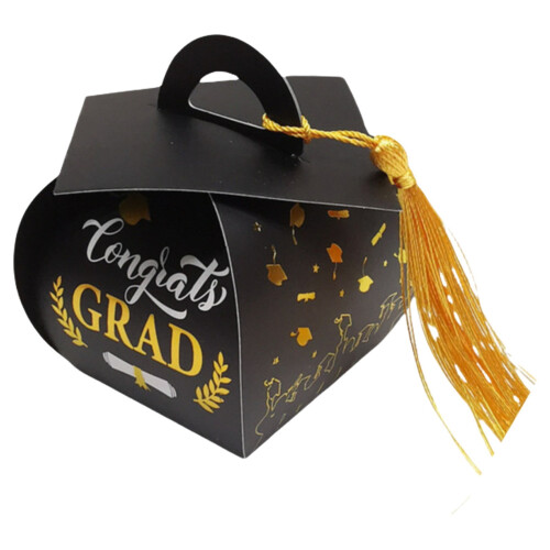 Graduation Hat Candy Box Bronzing Doctor Theme 10 pcs 1