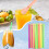 Happon disposable plastic straws with spoon 200 pcs 5