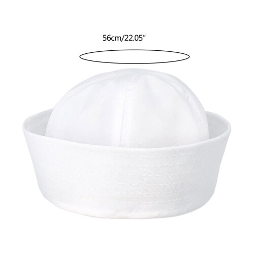 Kids Navy Captain Hat White Military Style 2