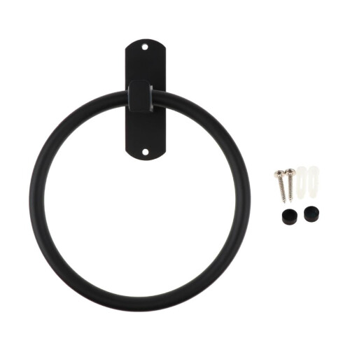 Porte-serviettes mural rond en aluminium 1
