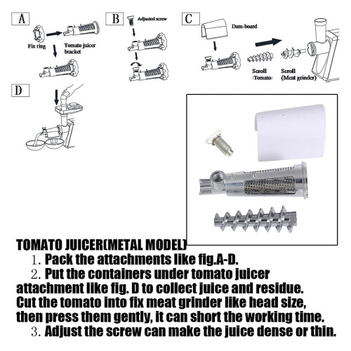 Tomato juicer vegetable strainer attachment for stand mixer 2