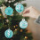 Christmas Tree Ornament Black Irregular Ball Pendant Set 4