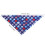 Husdjursbandana röd vit blå flagga4 juli 2