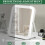 LED Vanity Mirror White 8x10 Inch 3-Color Dimmable 5
