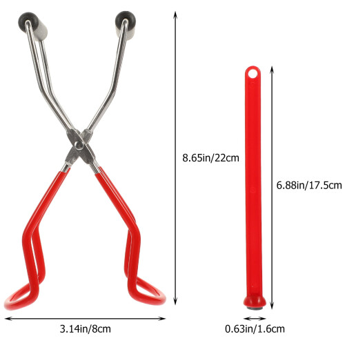 Red multipurpose kitchen canning tool set 1