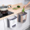 Leakproof foldable trash can for cabinet door mounting 2