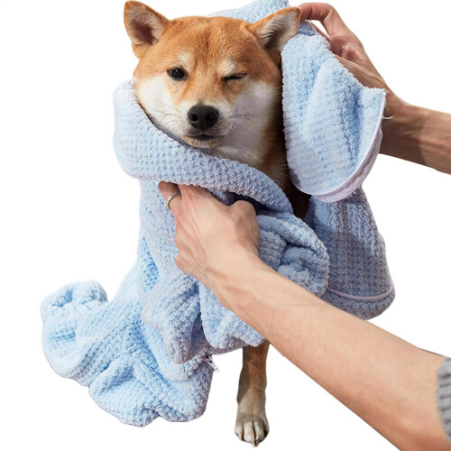 Tørkekåpe til hund, korallfarget stoff, liten 2