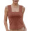 Women's Summer Ruched Crop Tank Top Double Lined 2
